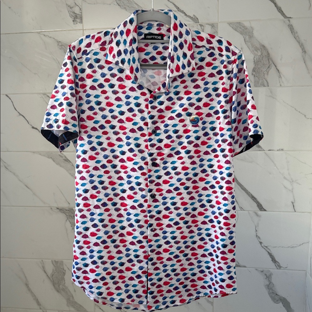 Men's Colorful Patterned Button Down Shirt